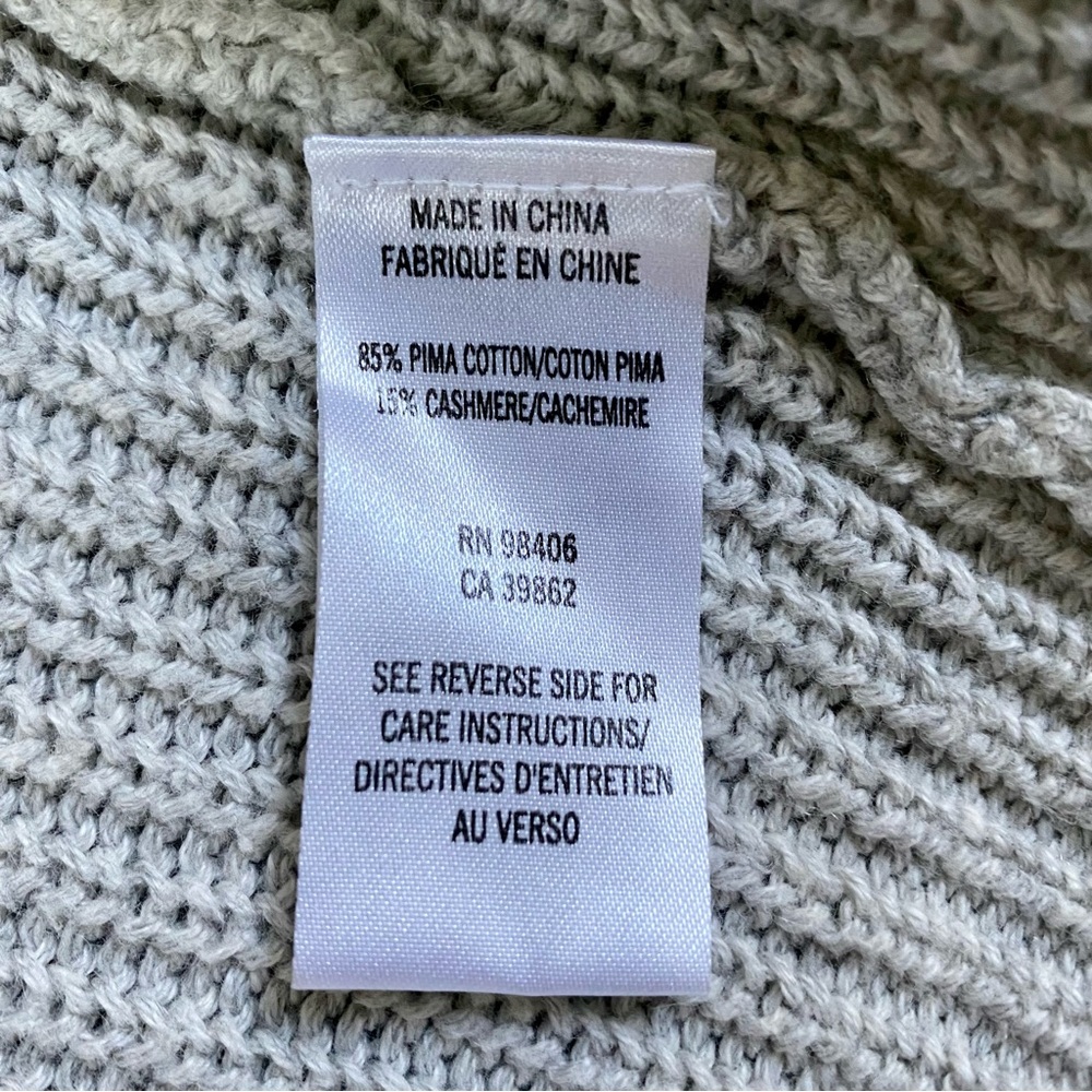 Theory Light Gray Ribbed Cardigan - Picture 4 of 5